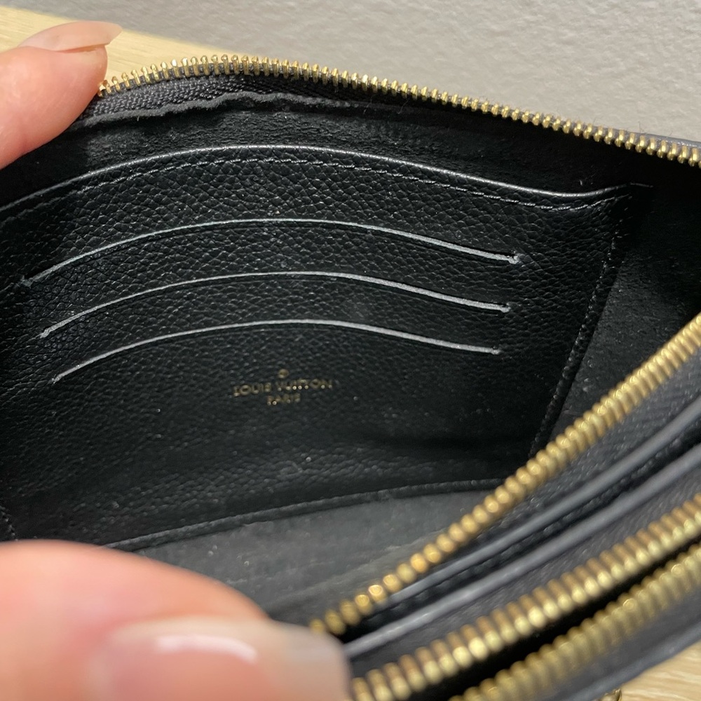 Louis Vuitton Black Embossed Clutch with Gold Chain - Picture 6 of 11